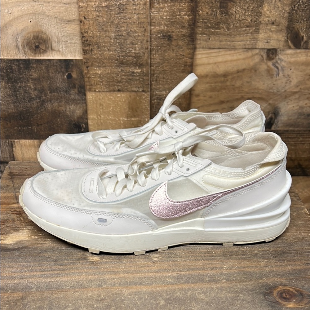 Nike Waffle One Essential Shoes in Sail/Pink Oxford / Phantom Womens size 10.5
